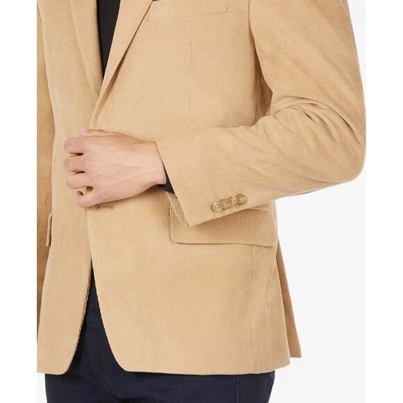 Michael Kors Sport Coat Men's Classic-Fit Corduroy Cotton Camel Blazer Size 40L - Picture 4 of 4